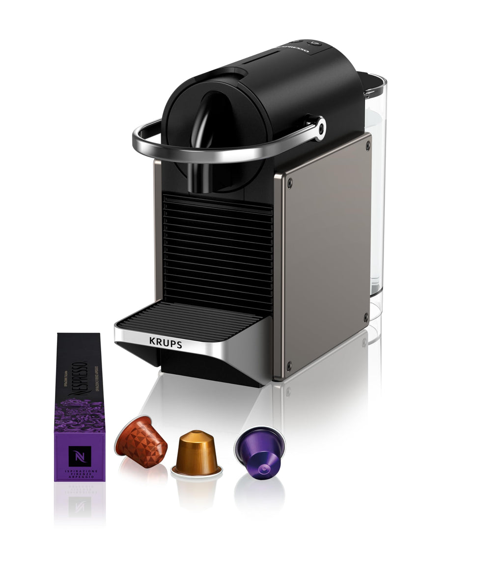 Machine à Café Pixie Gris Titane YY5290FD - 19 Bars, Expresso et Lungo, Kit de Bienvenue Inclus