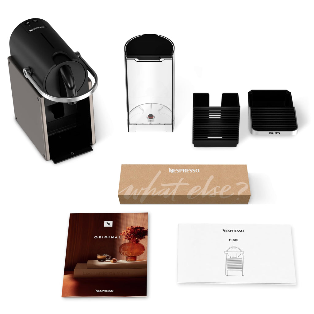 Machine à Café Pixie Gris Titane YY5290FD - 19 Bars, Expresso et Lungo, Kit de Bienvenue Inclus
