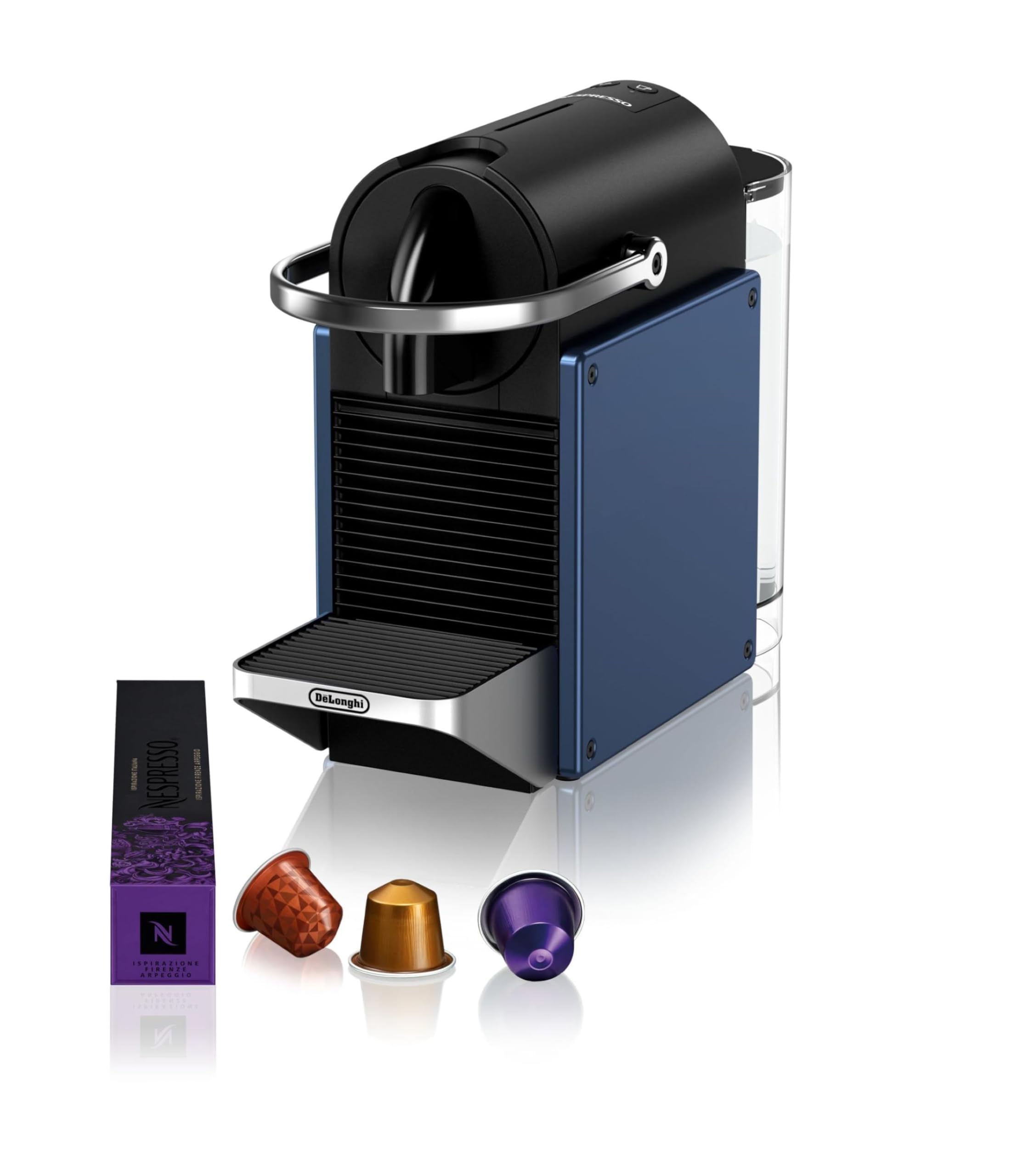 Machine à Café Pixie Bleu EN127.BL - 19 Bars, Expresso et Lungo, Kit de Bienvenue Inclus