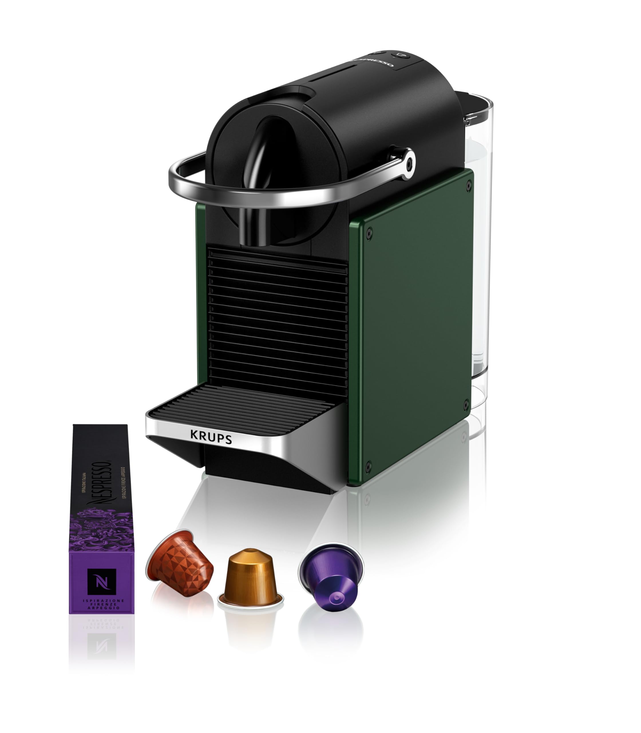 Machine à Café Pixie Vert Foncé YY5291FD - 19 Bars, Expresso et Lungo, Kit de Bienvenue Inclus