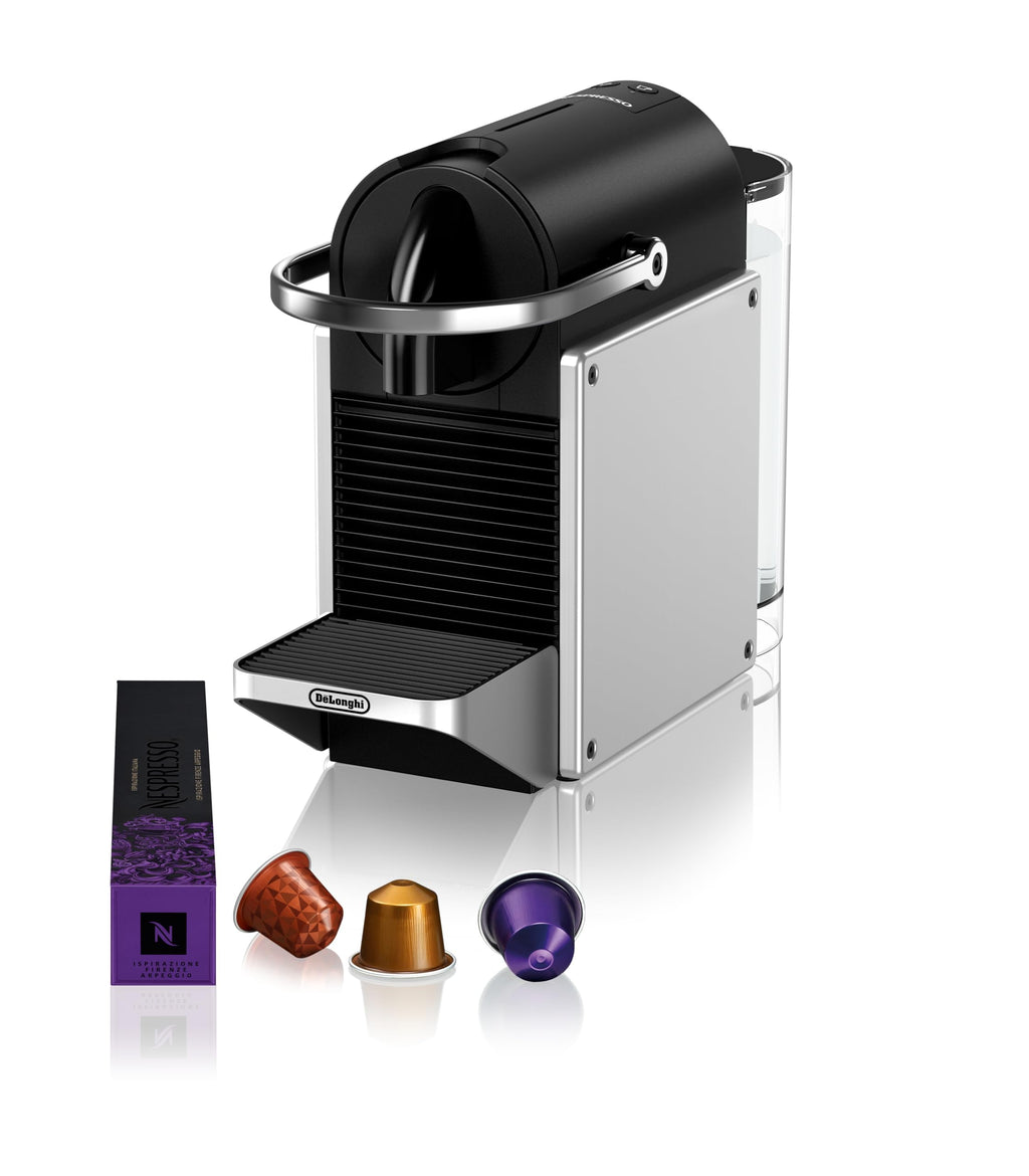 Cafetière à Dosette Pixie EN127.S Entièrement Automatique - Réservoir 1 L, 19 Bars - Argent